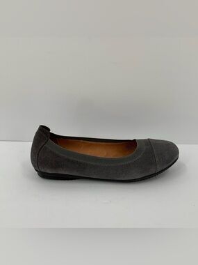 Josef Seibel Pippa gray suede ballet flats shoe comfort slip-on spectator 37 6